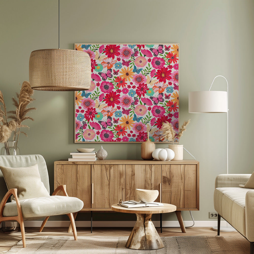 Bright floral Poster
